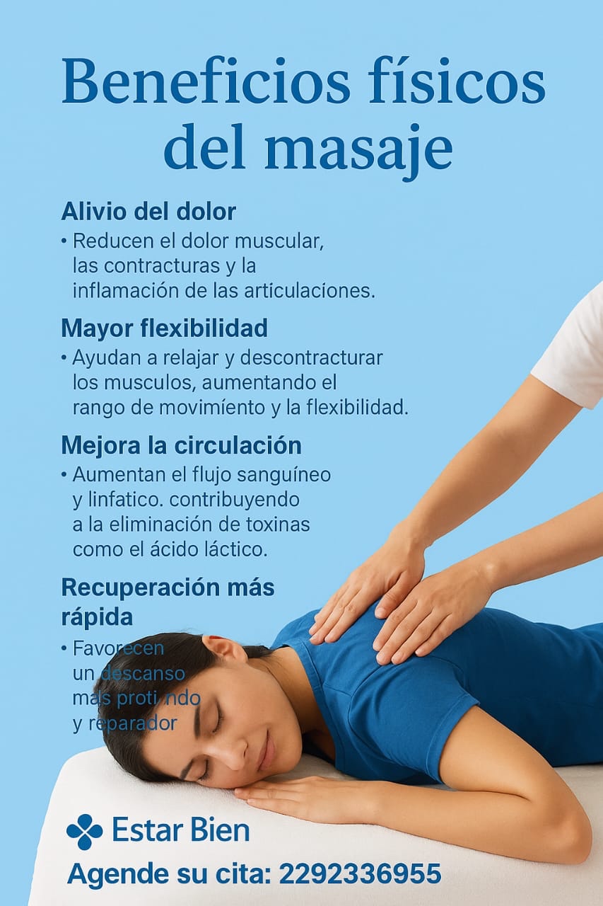 Beneficios físicos del masaje